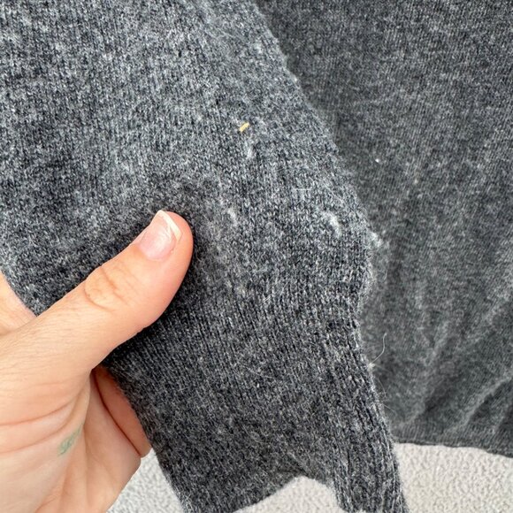 Potters Pot Mini Sweater Dress Grey Beaded Angora Blend Long Sleeve Size S - Picture 11 of 11